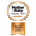Award - Mother and Baby 2021 Bronze award - best cot crib