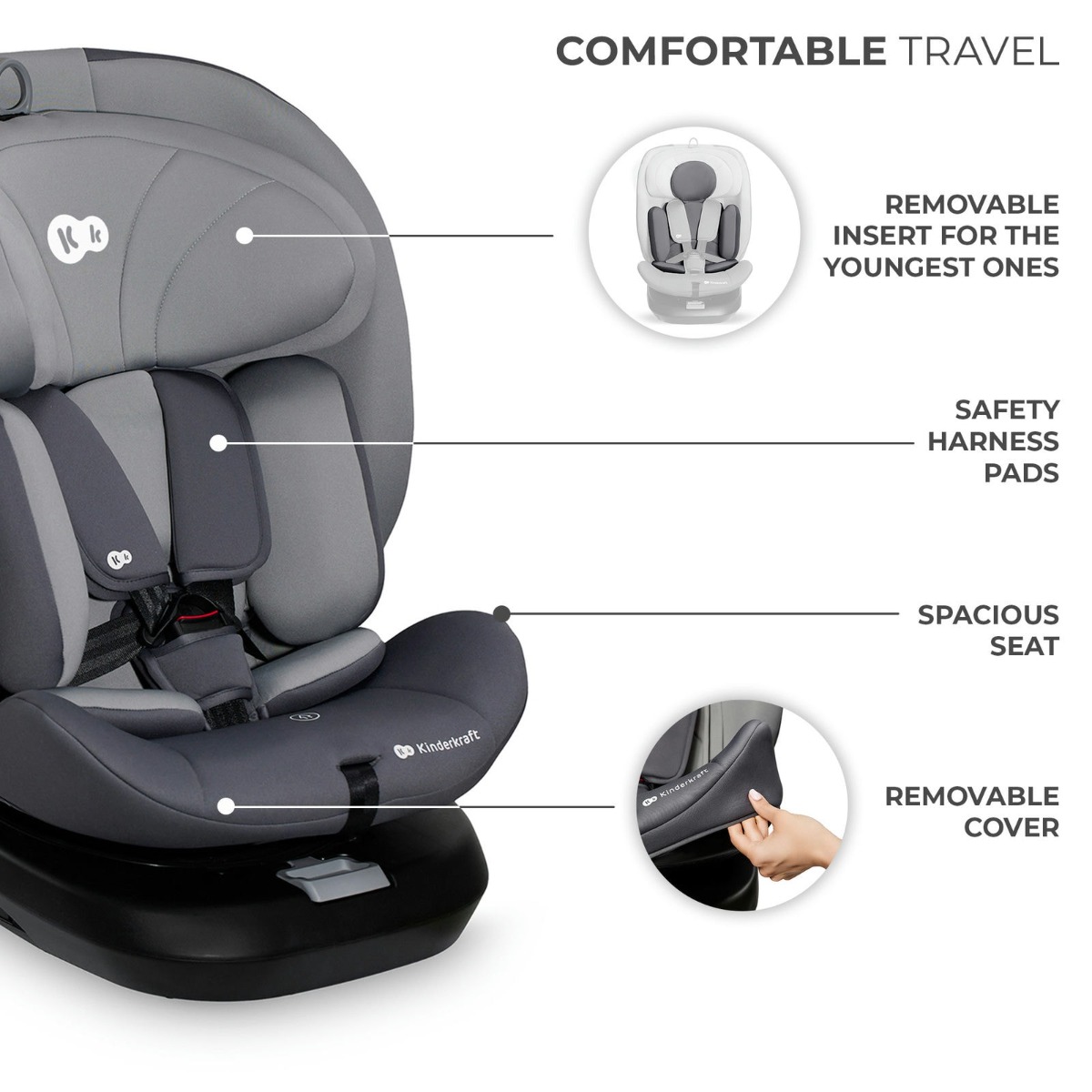 Car seat I-GROW i-Size grey