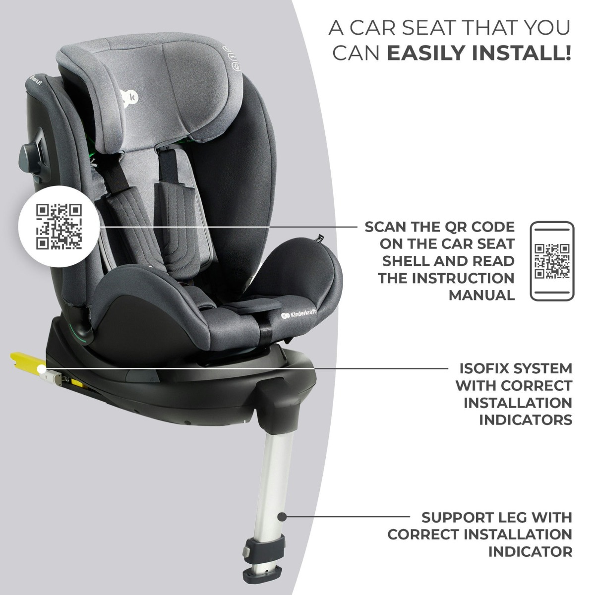 Car seat XRIDER i-Size grey