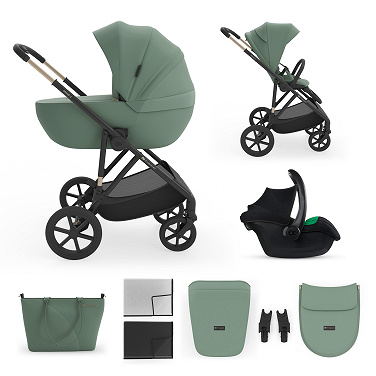 Multifunctional stroller 3-in-1 PRIME 3 dark green