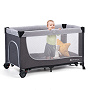 Travel Cot with accessories LEODY Gray