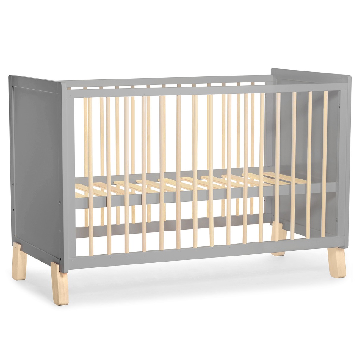 Baby wooden cot NICO grey