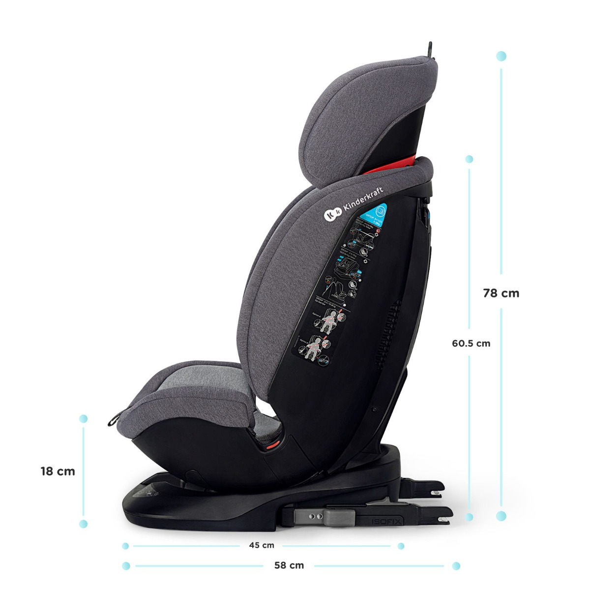 Kinderkraft Xpedition Child Car Seat with 360 Degree Rotation