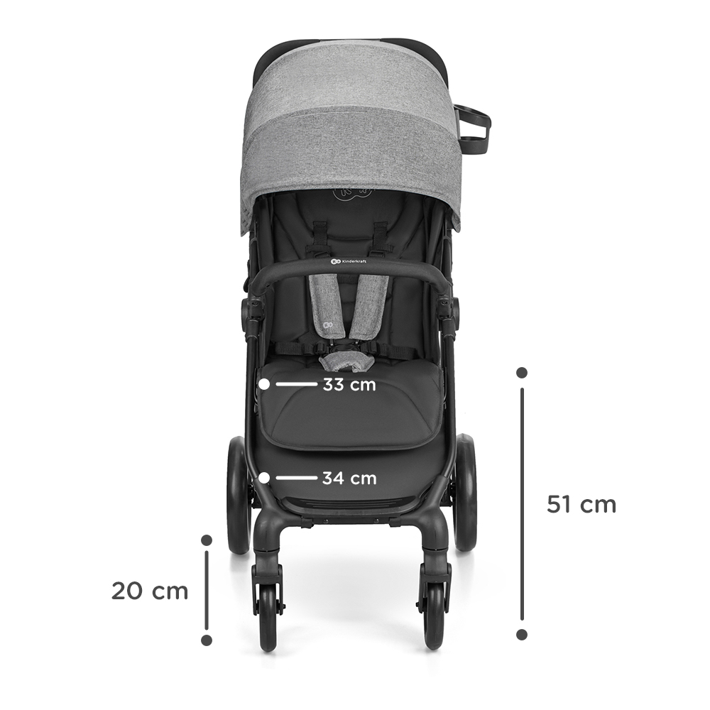 Kinderkraft TRIG2 Lightweight Stroller from Birth to 24 kg, Baby