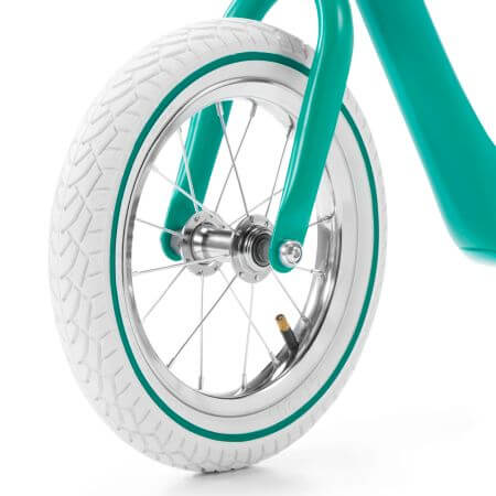Inflatable, ball-bearing wheel